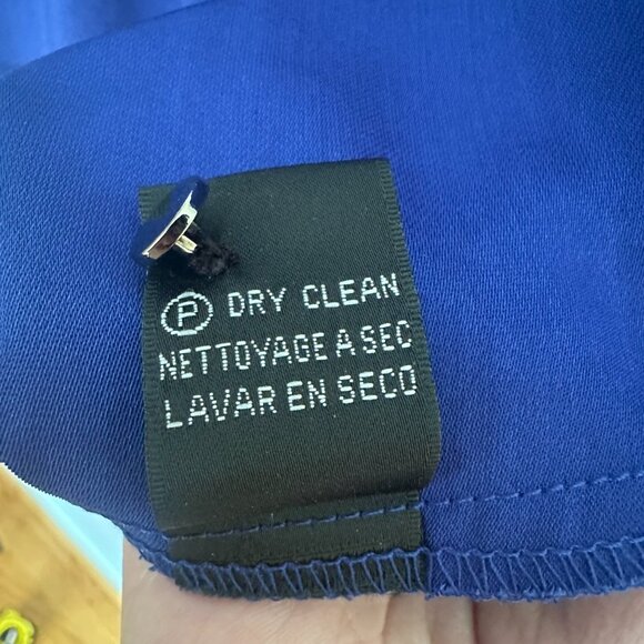 Nicole Miller Atelier Bell Sleeve Sapphire Blue Blouse, size Small - Picture 8 of 11